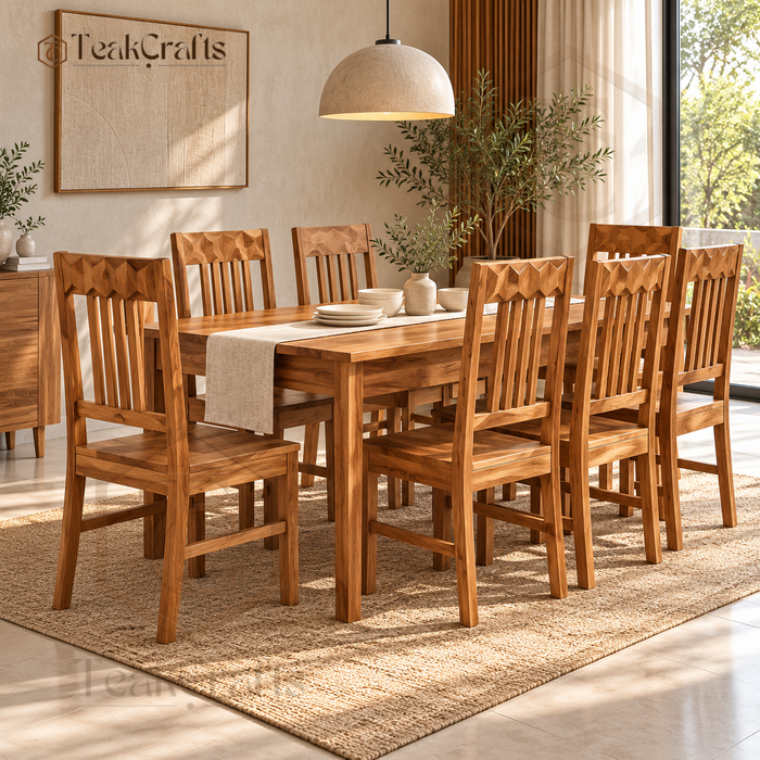 Alden Teak Wood Dining Table Set