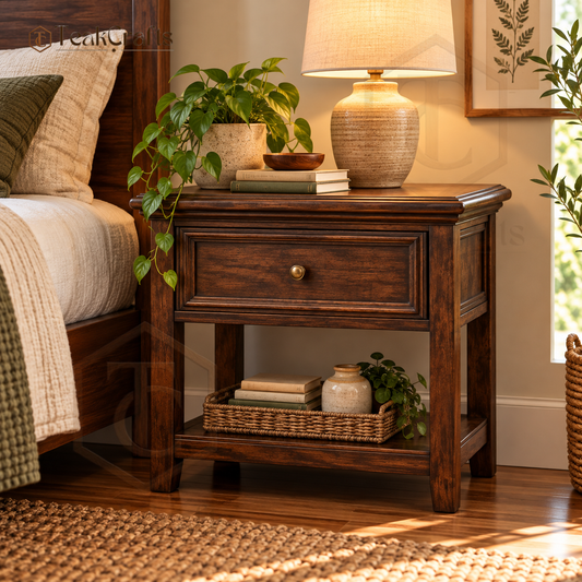 Poster Teak Wood Bedside Table by TeakCrafts — Teak Wood Bedside Table product image 1