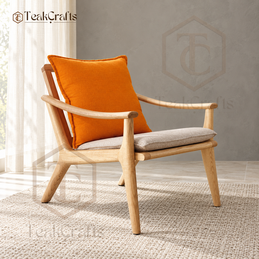 Ember Teak Wood Chair by TeakCrafts — Teak Wood Recliner Chair product image 1