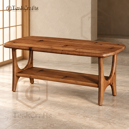 Nobel Teak Wood Center Table by TeakCrafts — Teak Wood Center Table product image 1