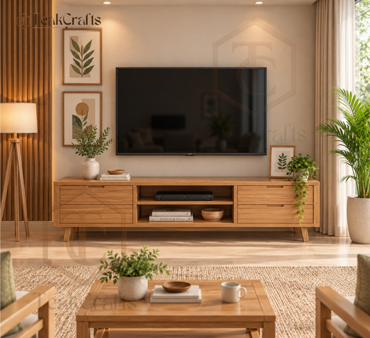 Sunburn Teak Wood TV Unit by TeakCrafts — Teak Wood TV Unit product image 1