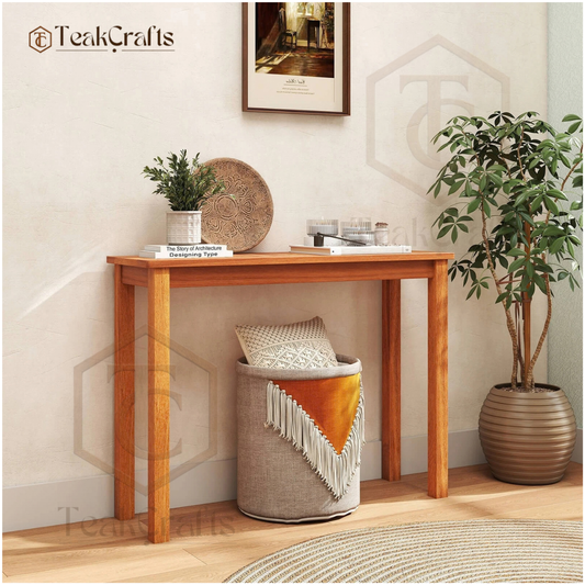 Outdoor Teak Wood Console Table by TeakCrafts — Teak Wood Console Table image 1