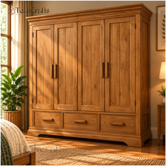 Supreme Teak Wood Wardrobe by TeakCrafts — Teak Wood Wardrobe image 1