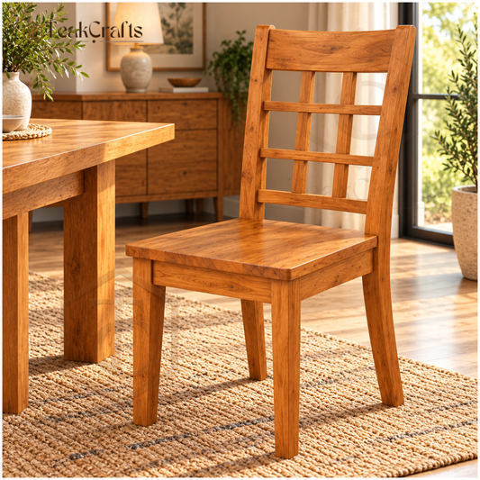 TeakCrafts Dalton Teak Wood Dining Chair