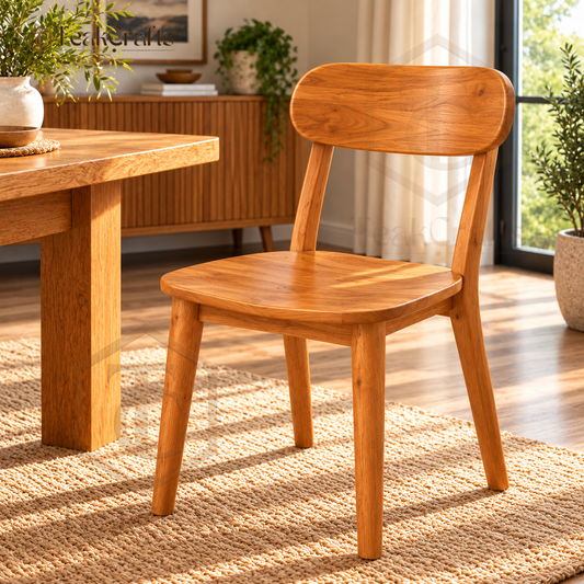 TeakCrafts Canton Teak Wood Dining Chair