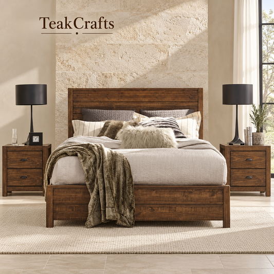 Drift Teak Wood Bed by TeakCrafts — Teak Wood Bed product image 1