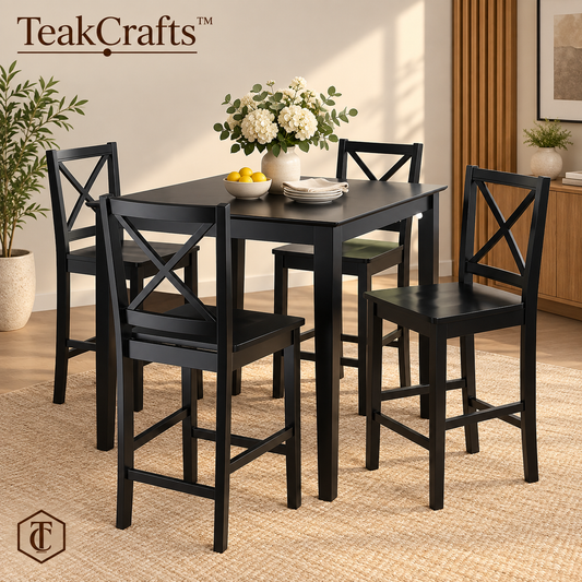 Opal Teak Wood Dining Table Set by TeakCrafts — Teak Wood Dining Table Set product image 1