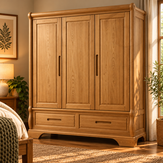 Ember Teak Wood Wardrobe by TeakCrafts — Teak Wood Wardrobe image 1