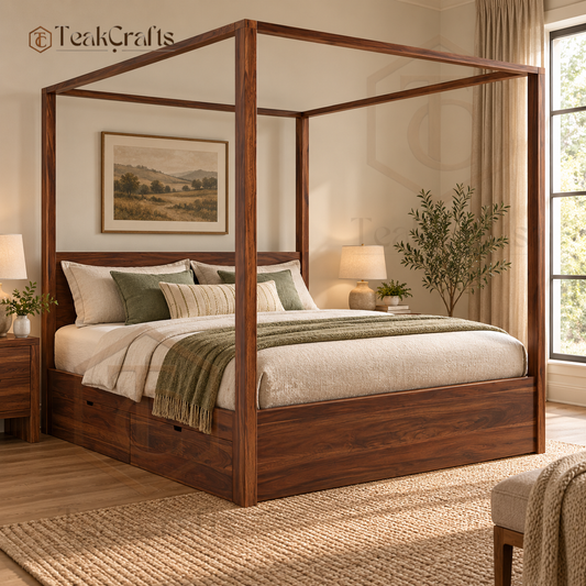 Orion Teak Wood Bed by TeakCrafts — Teak Wood Bed image 1