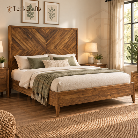 Avella Teak Wood Bed by TeakCrafts — Teak Wood Bed image 1