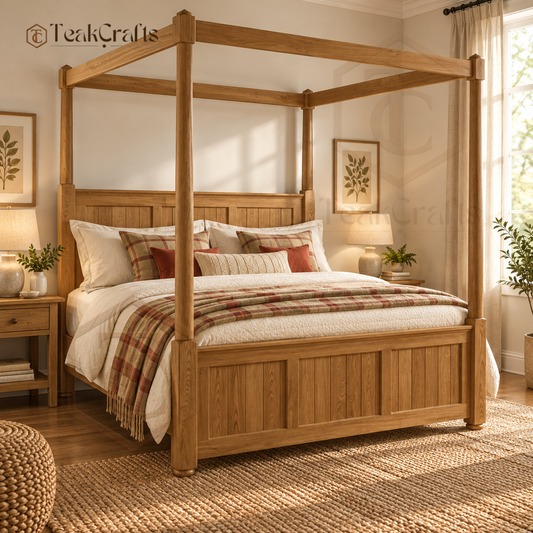Elara Teak Wood Bed by TeakCrafts — Teak Wood Bed image 1