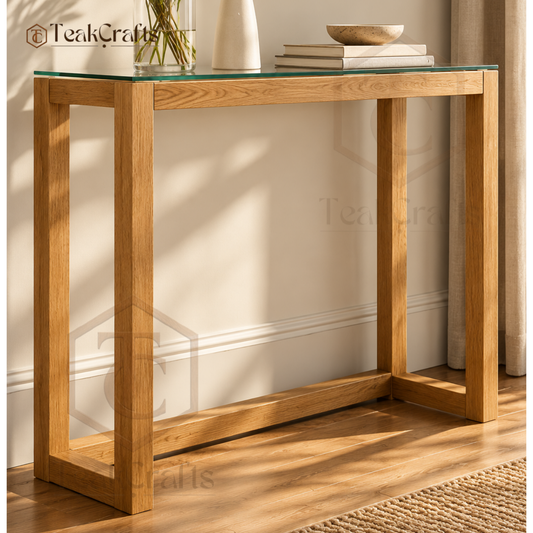 Sterling Teak Wood Console Table