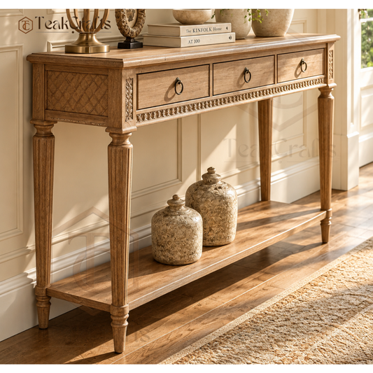 Theodor Teak Wood Console Table