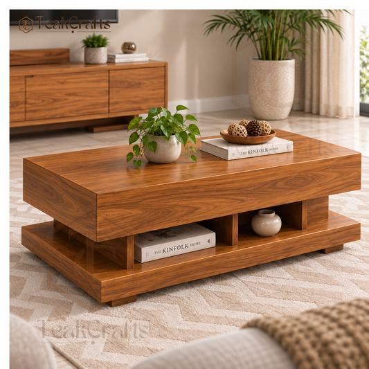 Zenith Teak Wood Center Table by TeakCrafts — Teak Wood Center Table image 1