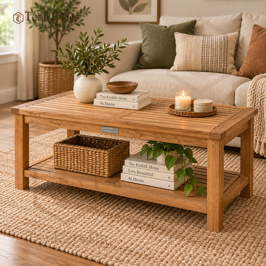 Classic Teak Wood Center Table by TeakCrafts — Teak Wood Center Table image 1