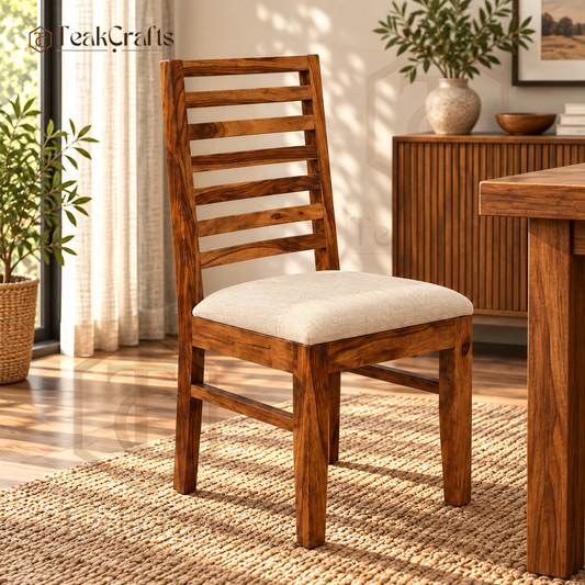 Grand Teak Wood Dining Chair by TeakCrafts — Teak Wood Dining Chair image 1