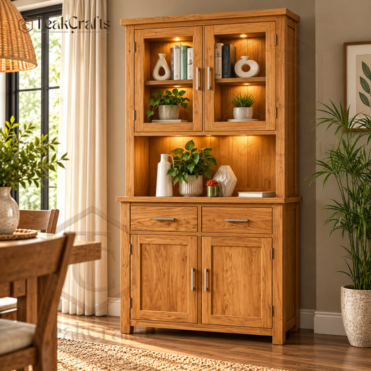 Flint Teak Wood Crockery Unit by TeakCrafts — Teak Wood Crockery Unit image 1