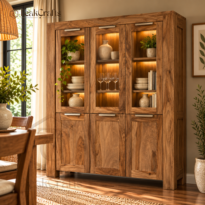 Alfa Teak Wood Crockery Unit
