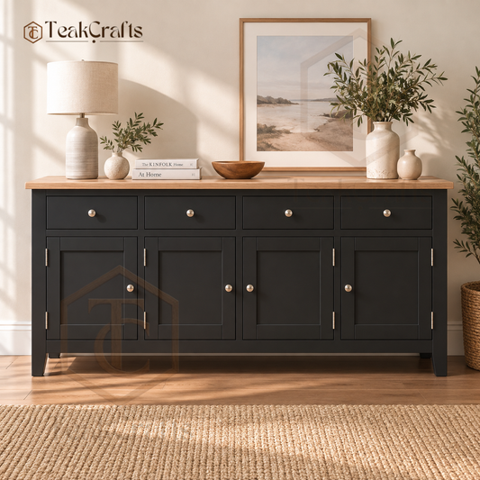 Dark Top Teak Wood Storage Unit by TeakCrafts — Teak Wood Storage Unit image 1
