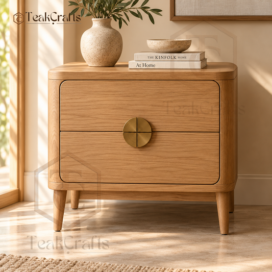 Onyex Teak Wood Bedside Table