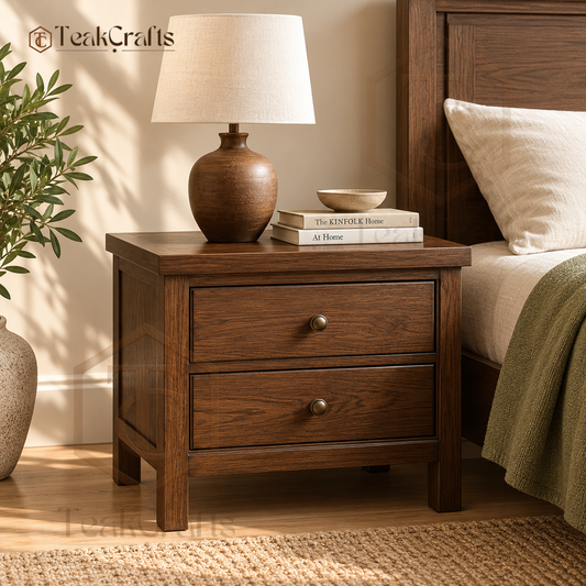 Oaklyn Teak Wood Bedside Table