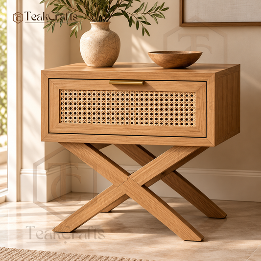 Uvanta Teak Wood Bedside Table