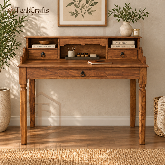 Evander Teak Wood Study Table