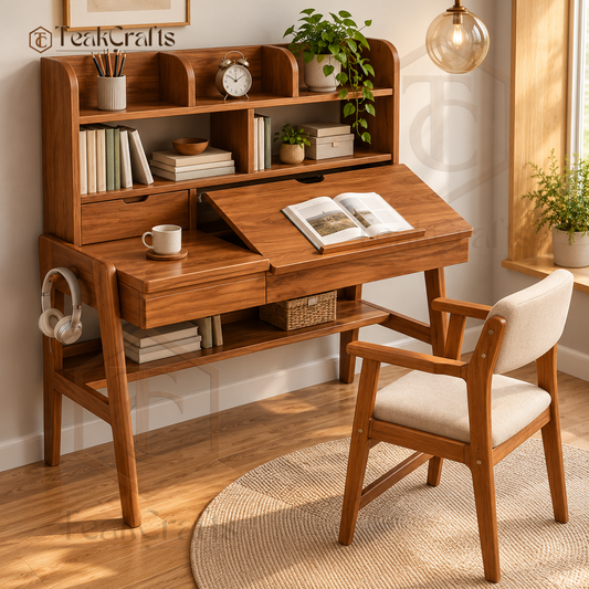 Nestor Teak Wood Study Table